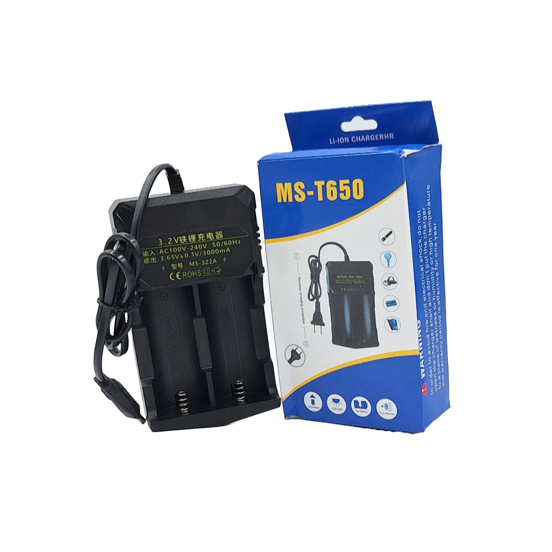 3.65V MS-T650 32700 32650 Li-ion Battery Charger