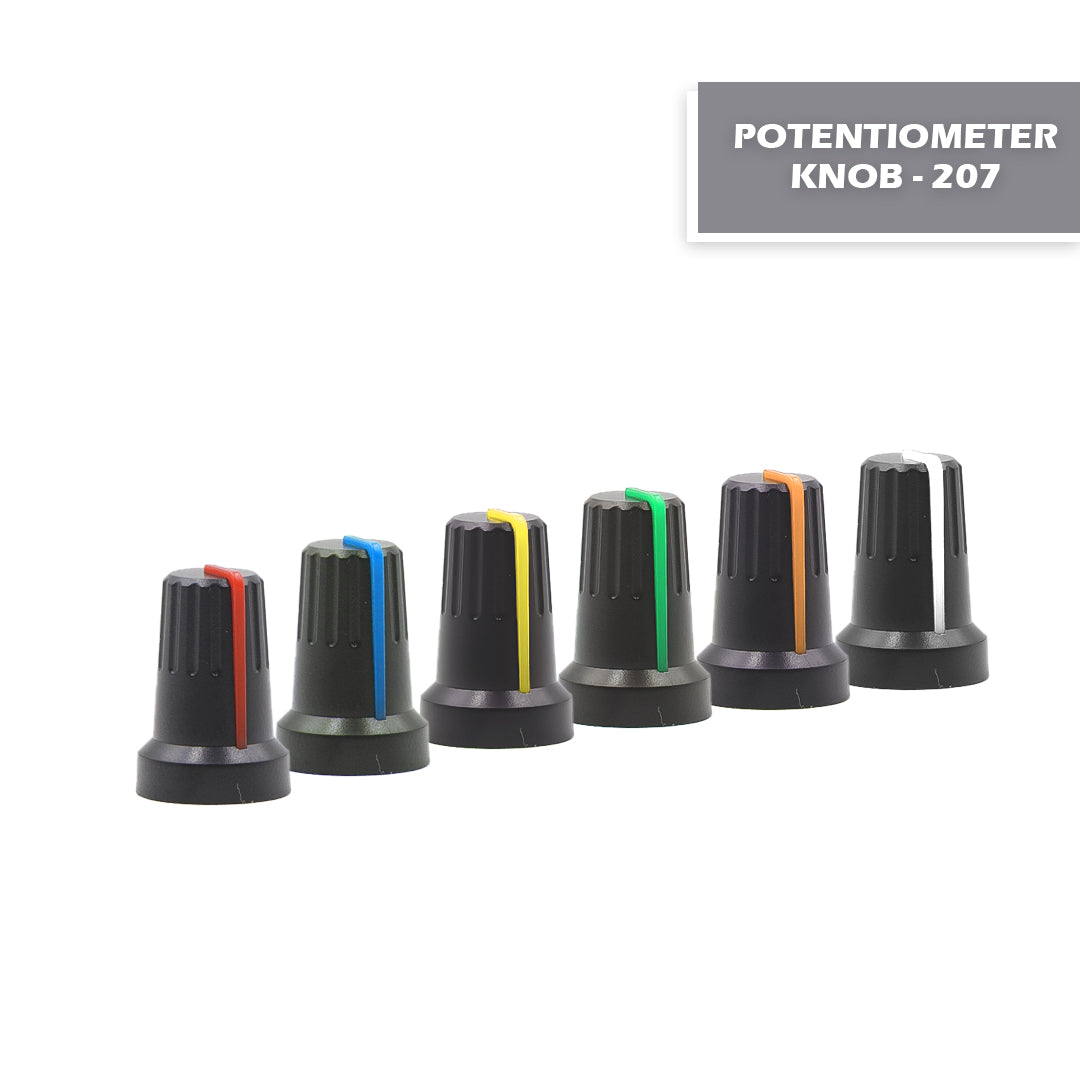 Knob-207 Plastic Potentiometer Knob 6mm With Buffer