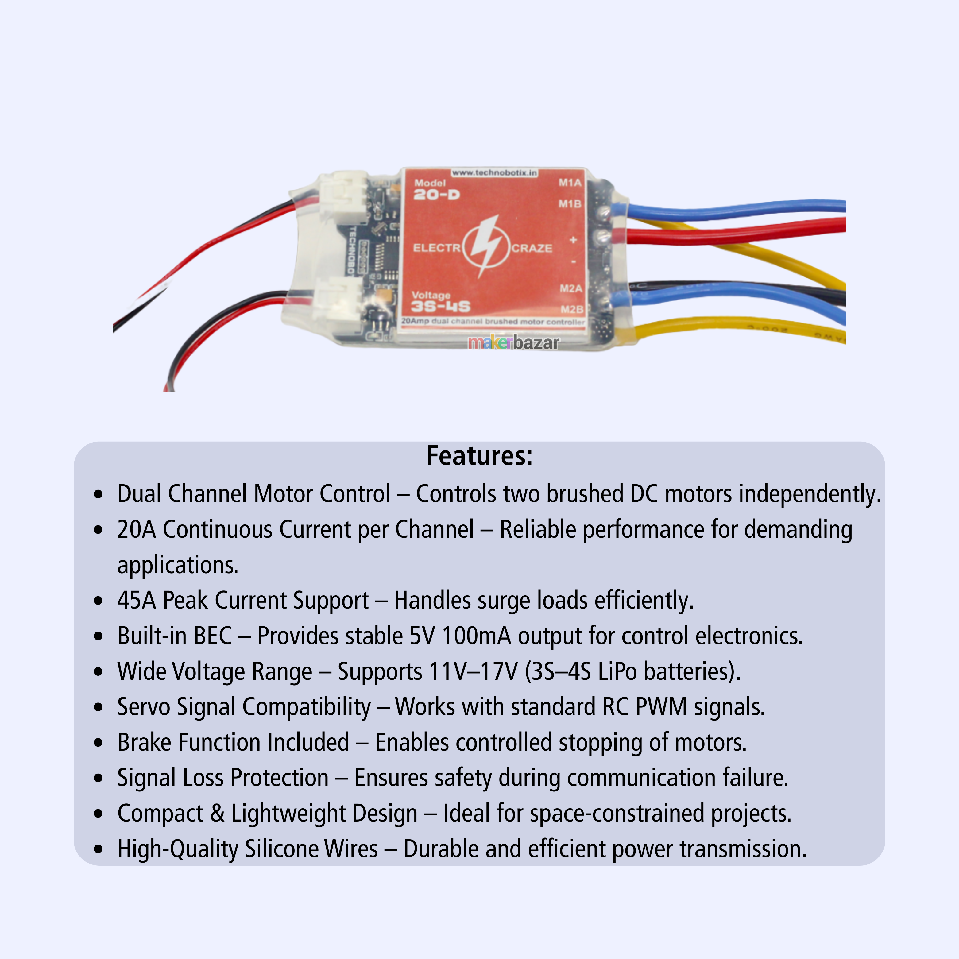 Dual-Channel Brushed Motor Controller