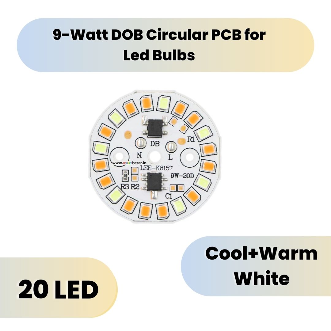 38mm 9-Watt 20-LEDs AC DOB Led Circular PCB for Led Bulbs