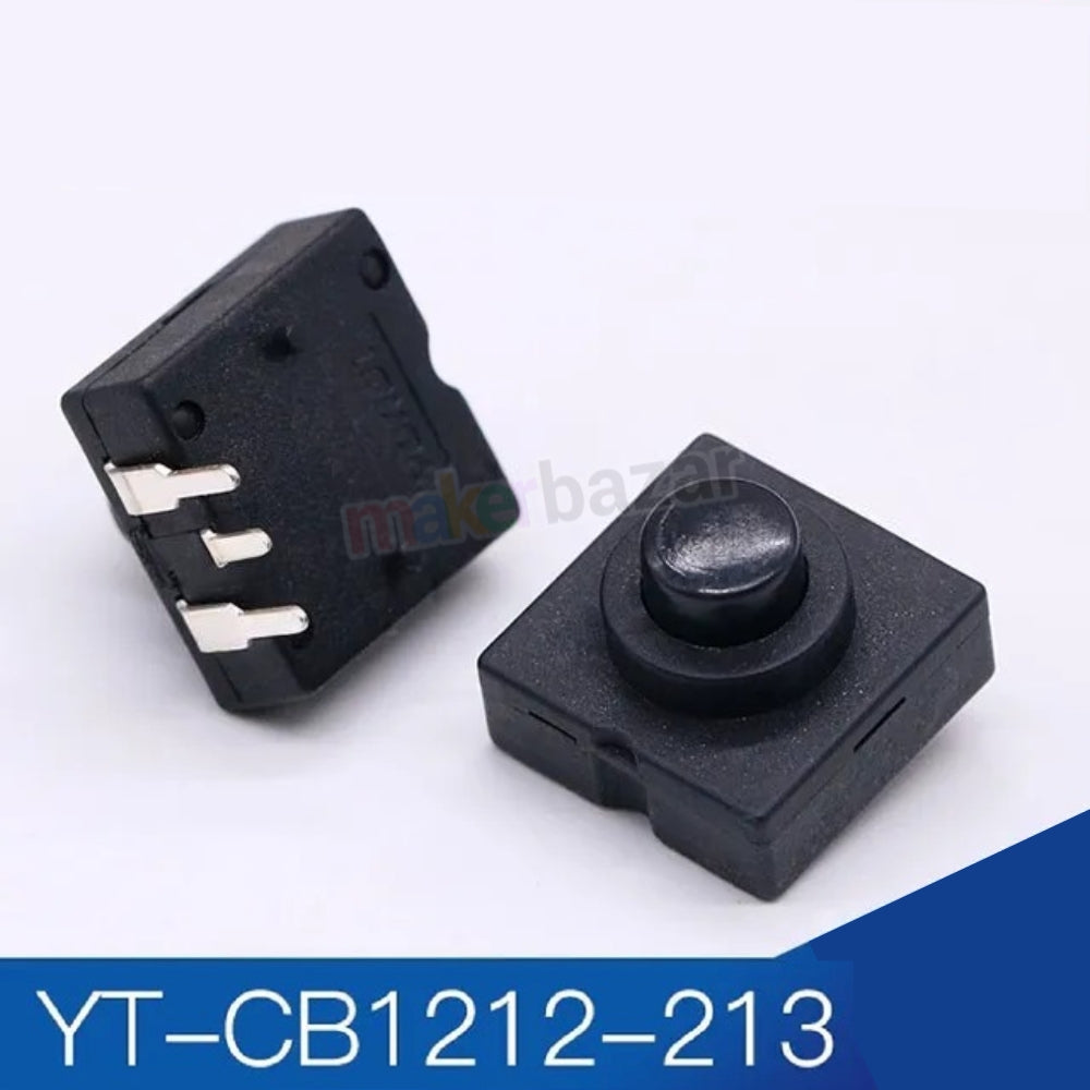 YT-1212 Flashlight Torch Switch Self-Lock Button 12x12mm