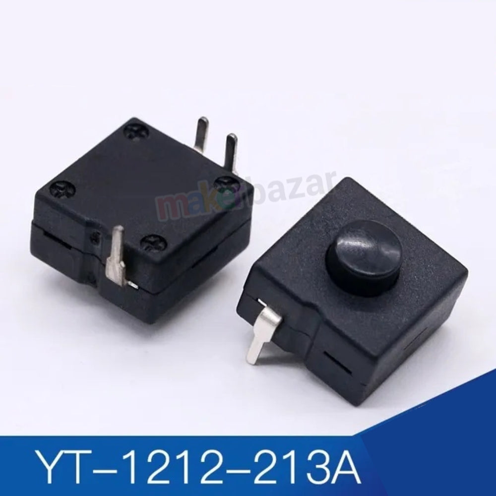 YT-1212 Flashlight Torch Switch Self-Lock Button 12x12mm