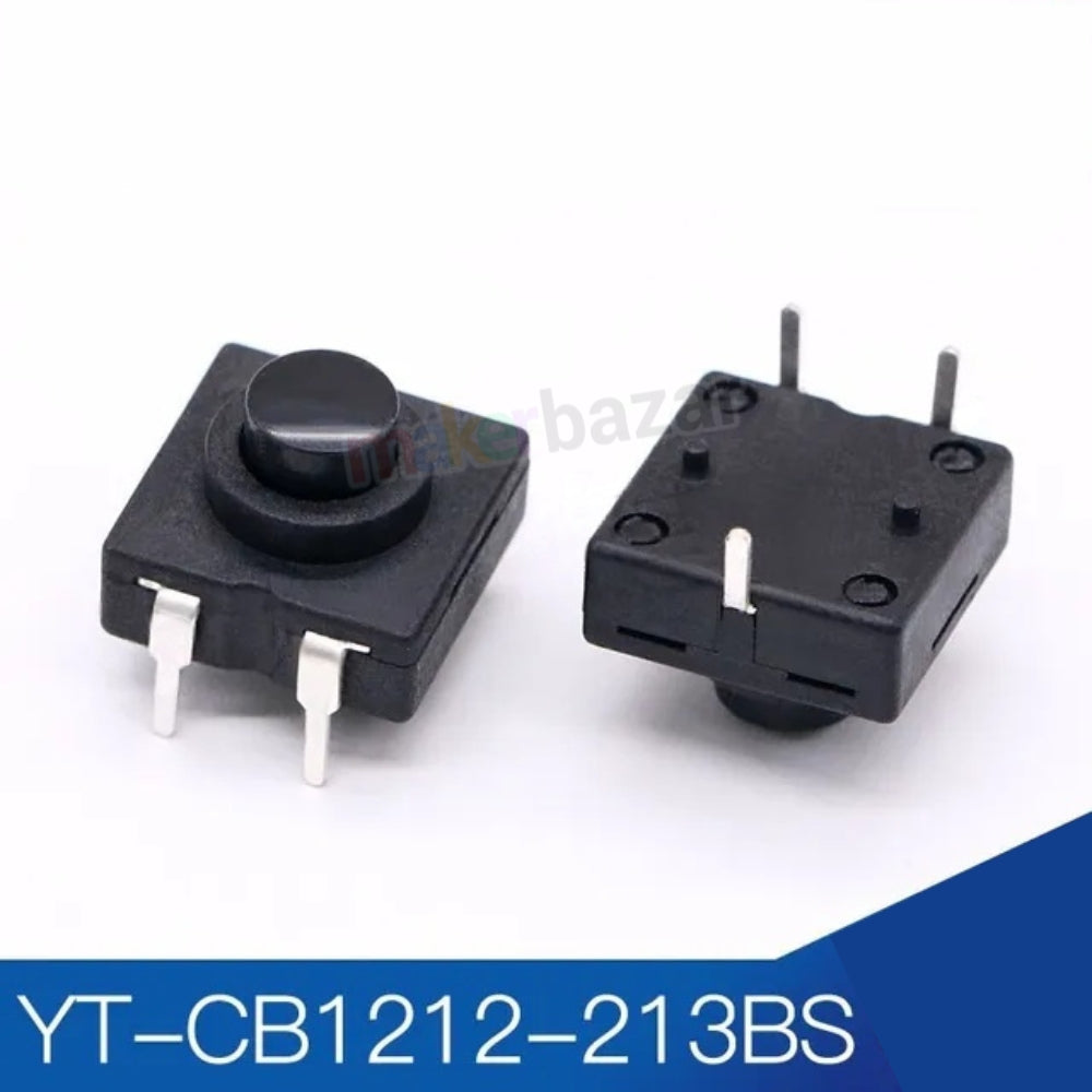 YT-1212 Flashlight Torch Switch Self-Lock Button 12x12mm