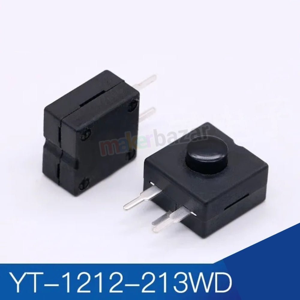 YT-1212 Flashlight Torch Switch Self-Lock Button 12x12mm
