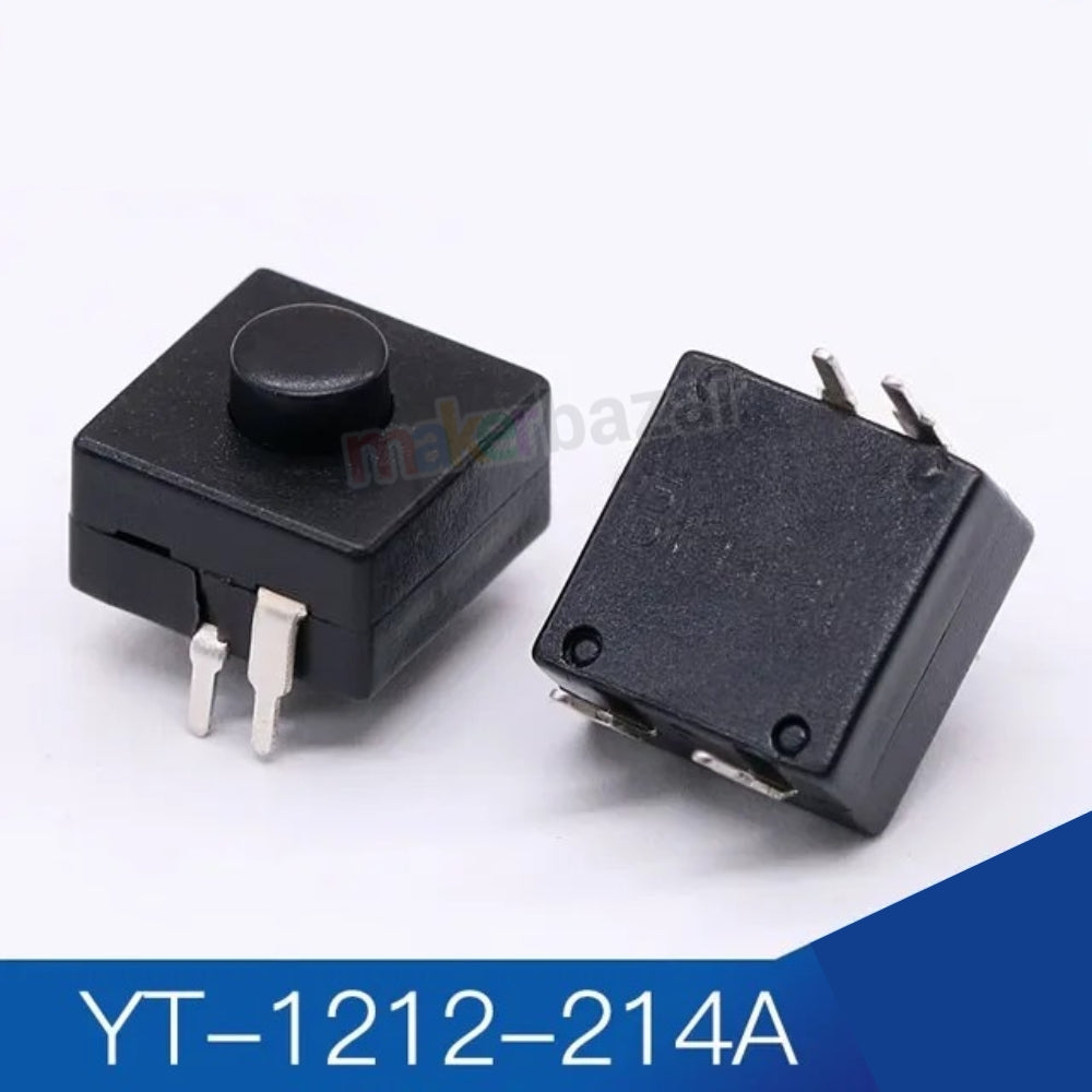 YT-1212 Flashlight Torch Switch Self-Lock Button 12x12mm