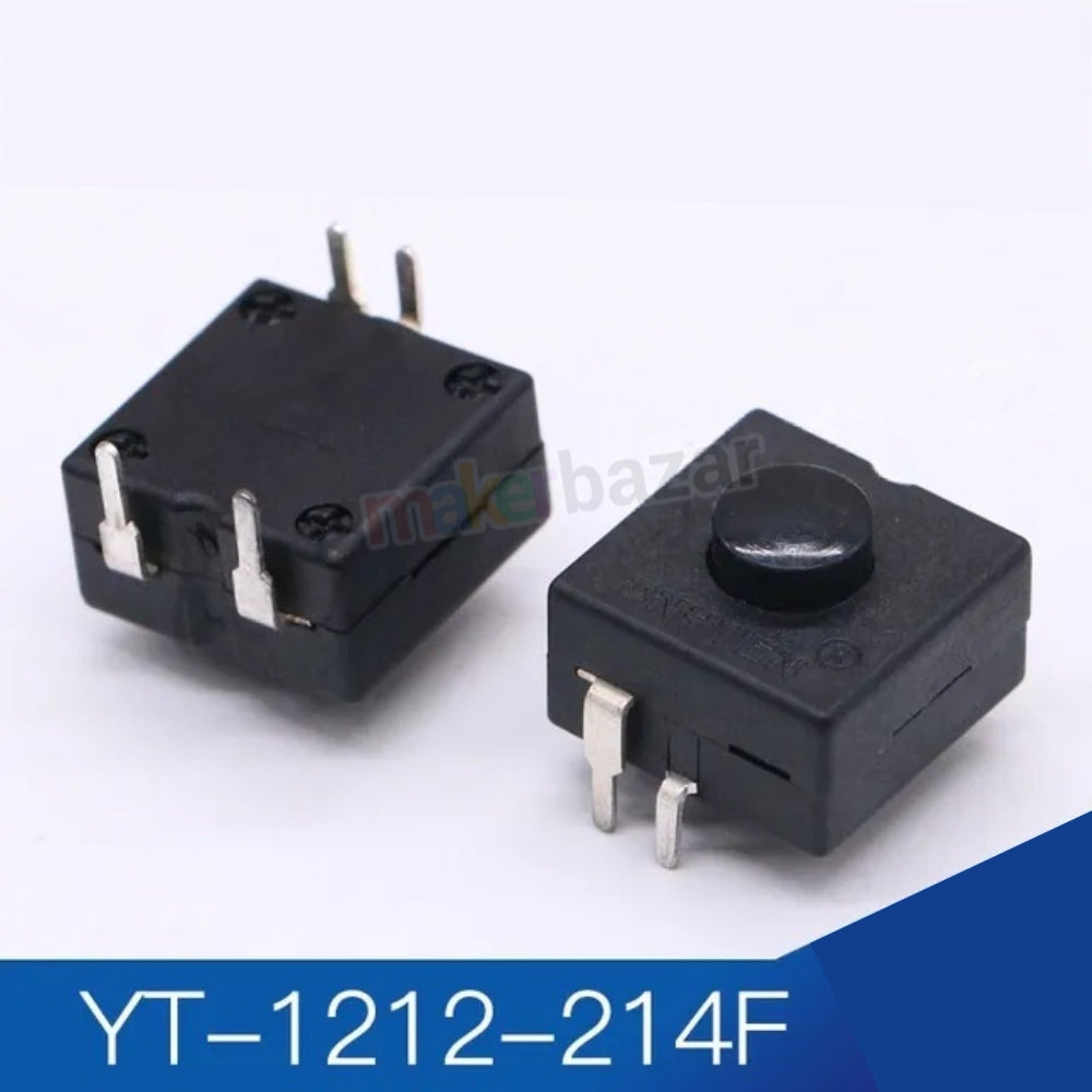 YT-1212 Flashlight Torch Switch Self-Lock Button 12x12mm