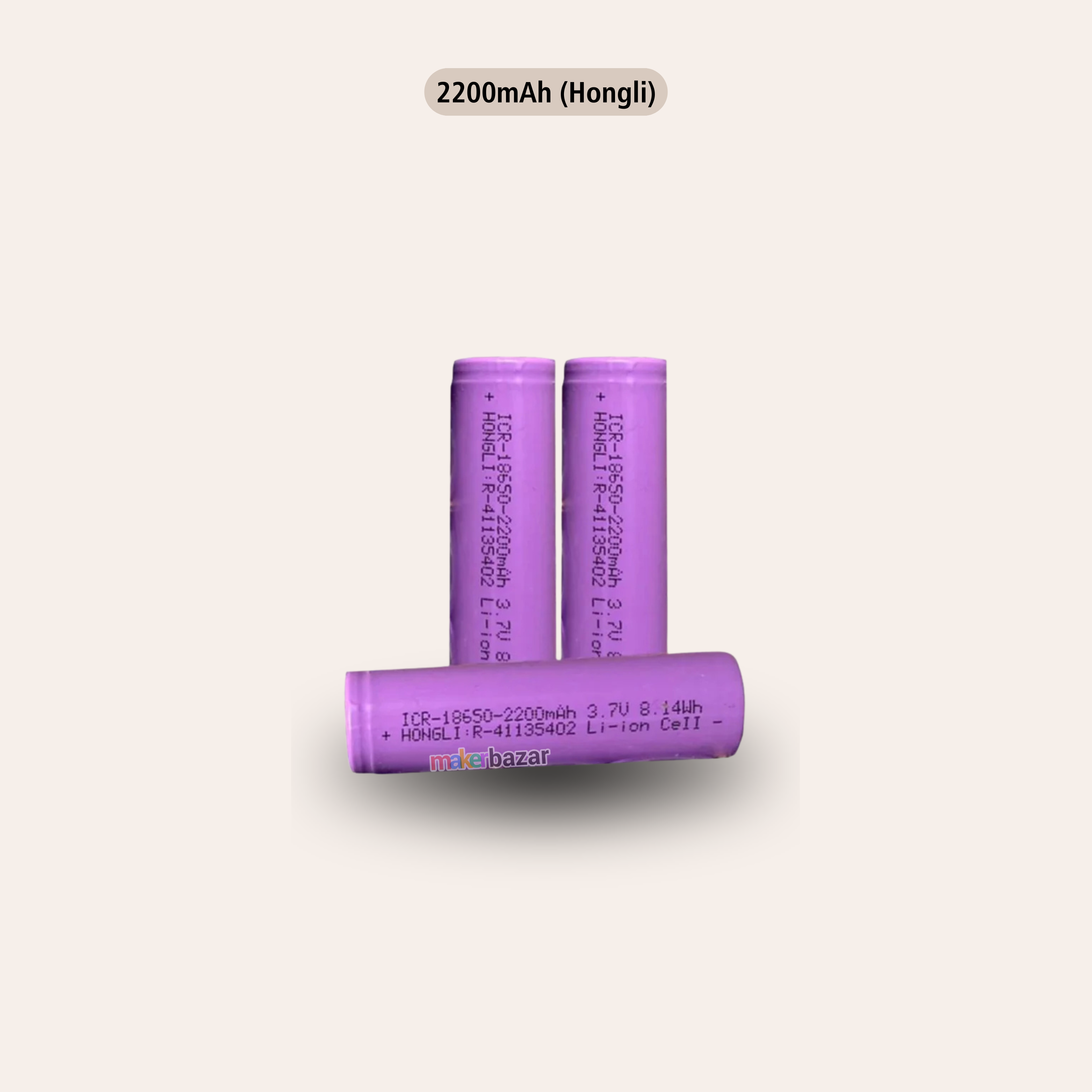 Hongli 18650 3.7V Lithium-Ion Rechargeable Battery 1C