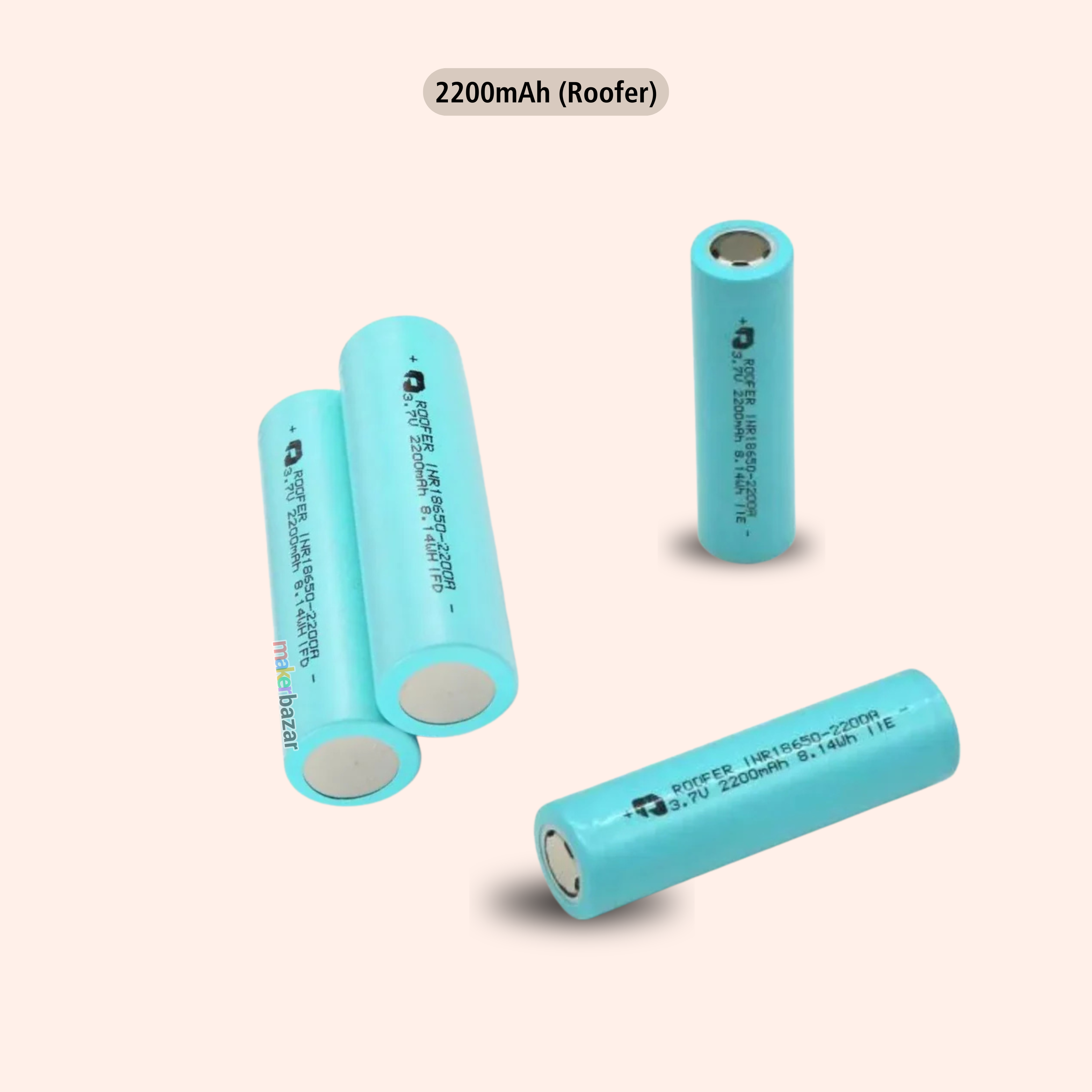 Roofer 18650 3.7V Lithium-Ion Rechargeable Battery