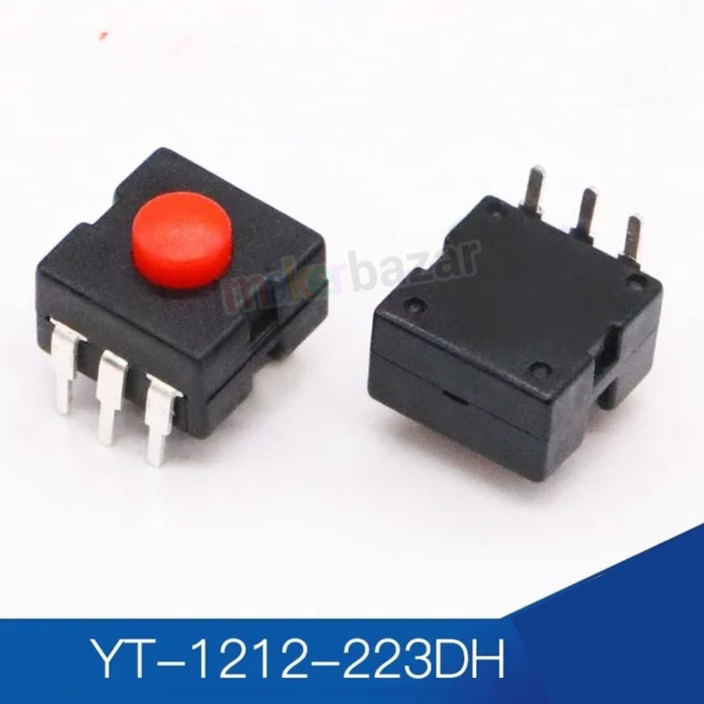 YT-1212 Flashlight Torch Switch Self-Lock Button 12x12mm