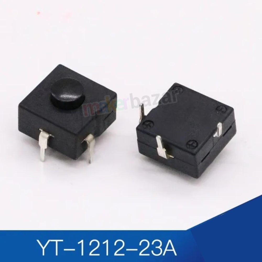 YT-1212 Flashlight Torch Switch Self-Lock Button 12x12mm