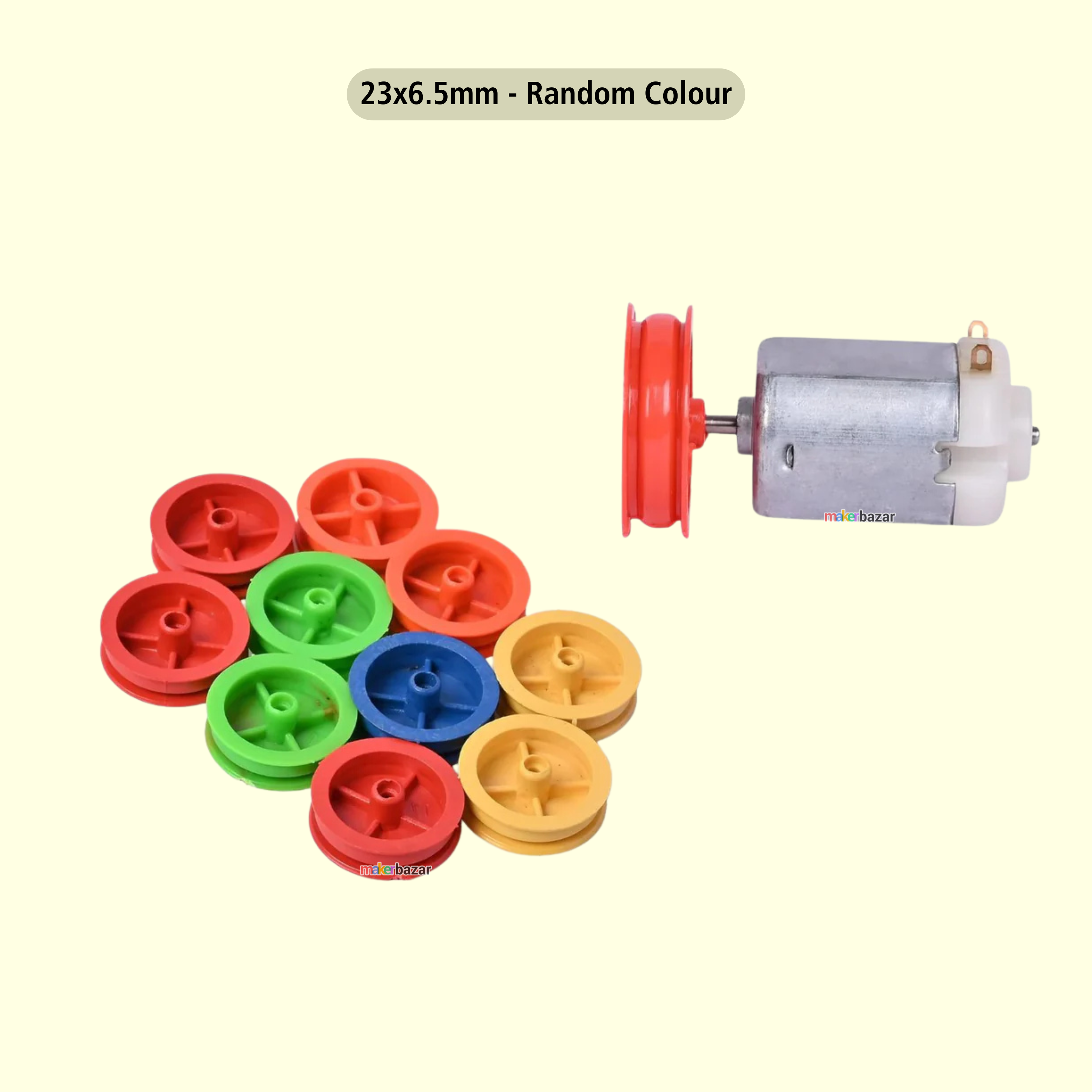 Plastic Pulley Wheel for DC Toy Motor