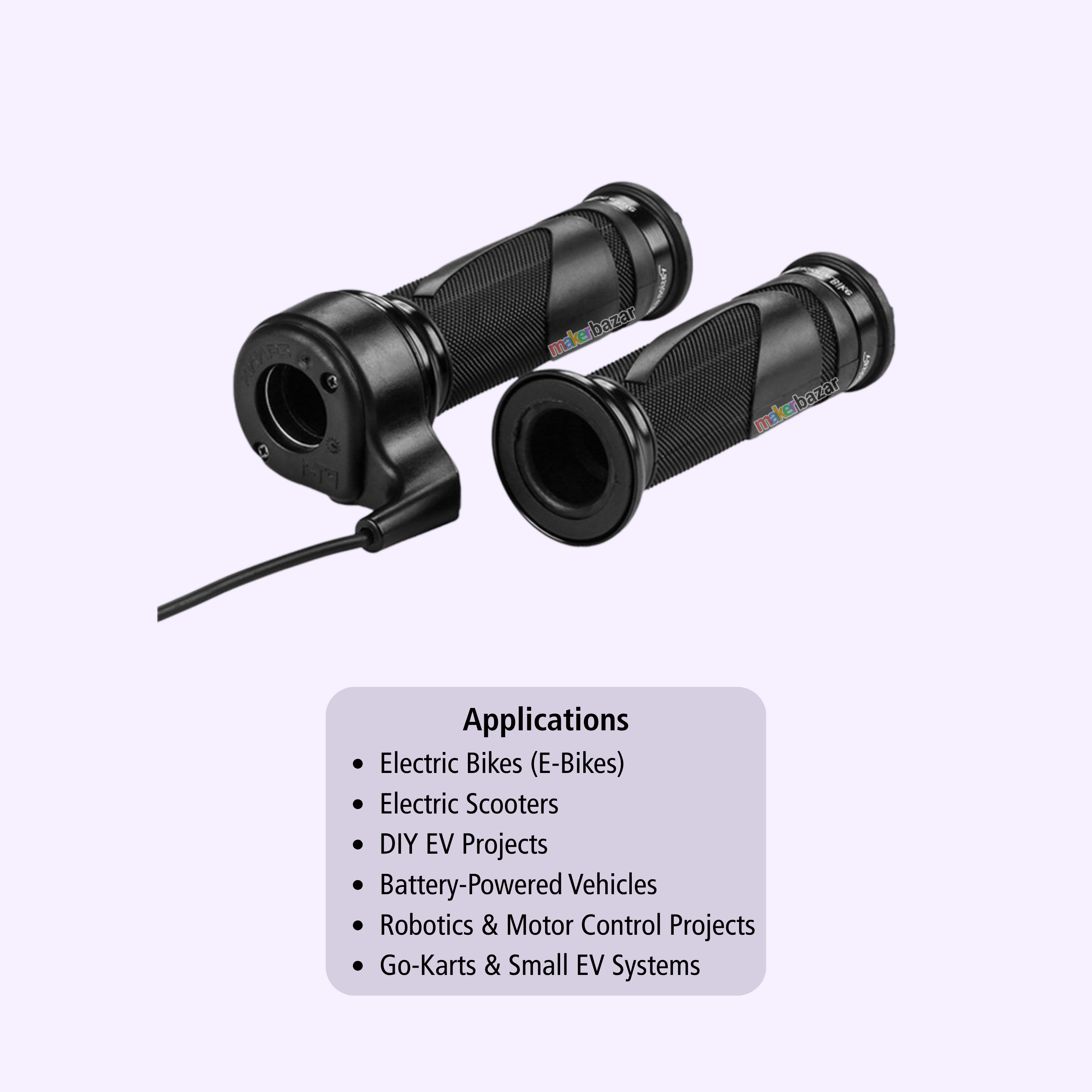 Yalu 24V/36V/48V E-Bike Twist Throttle Grip Accelerator Handle