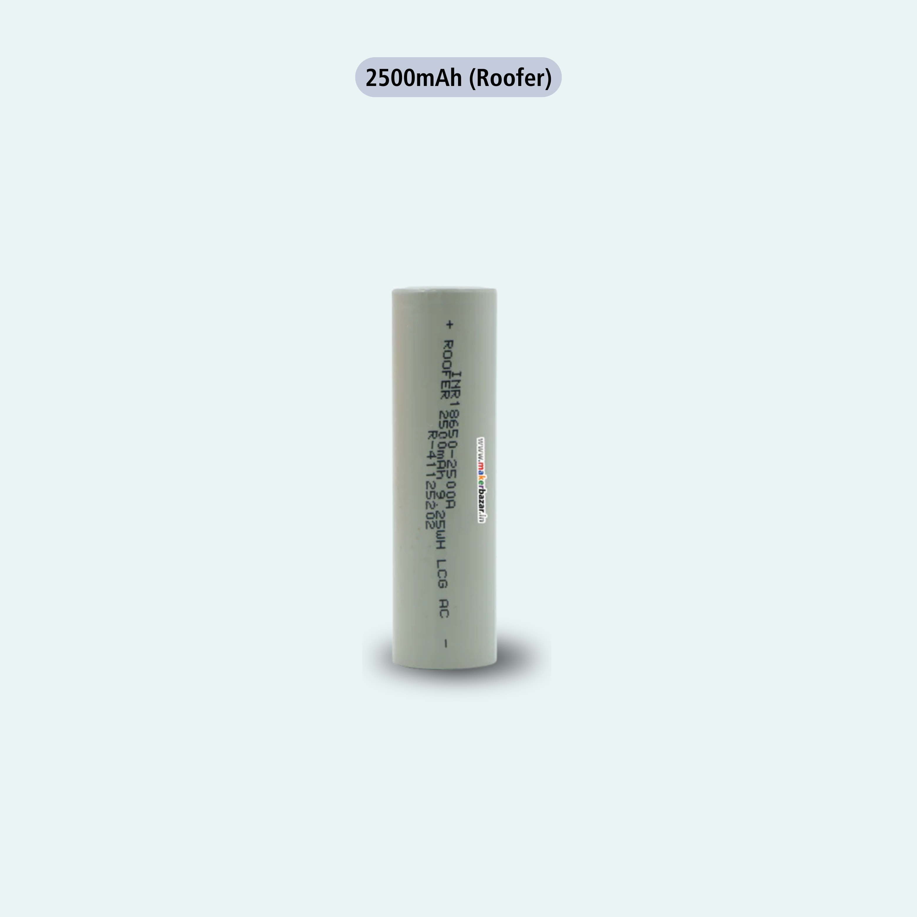 Roofer 18650 3.7V Lithium-Ion Rechargeable Battery