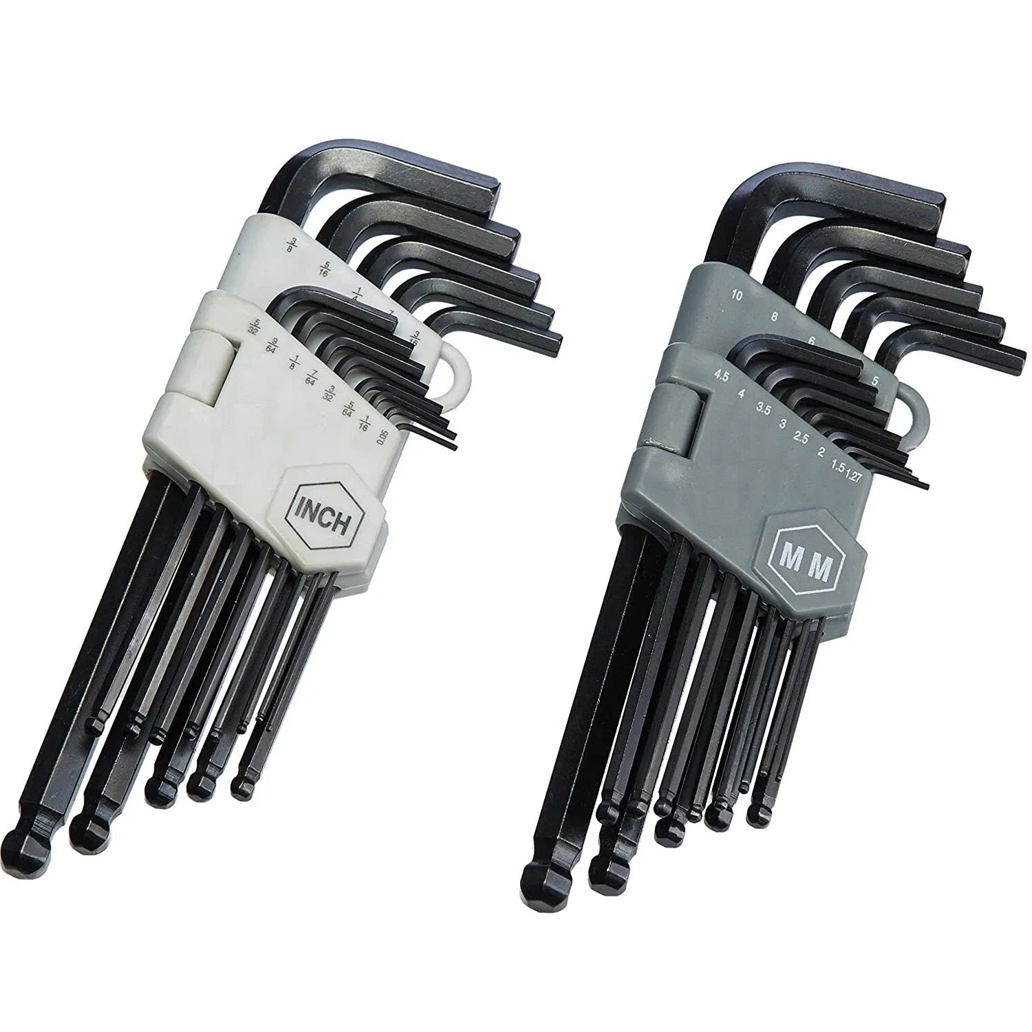 26pcs Hex Allen Key Wrench Set - Inch/MM With Ball End