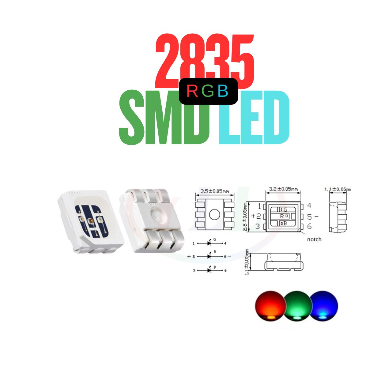 2835 SMD LED Chip P-LCC-2