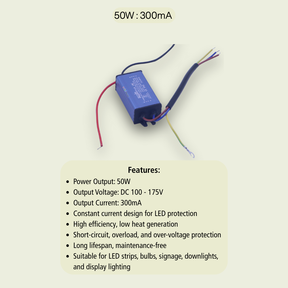 50W MCPCB LED Light Driver Modules