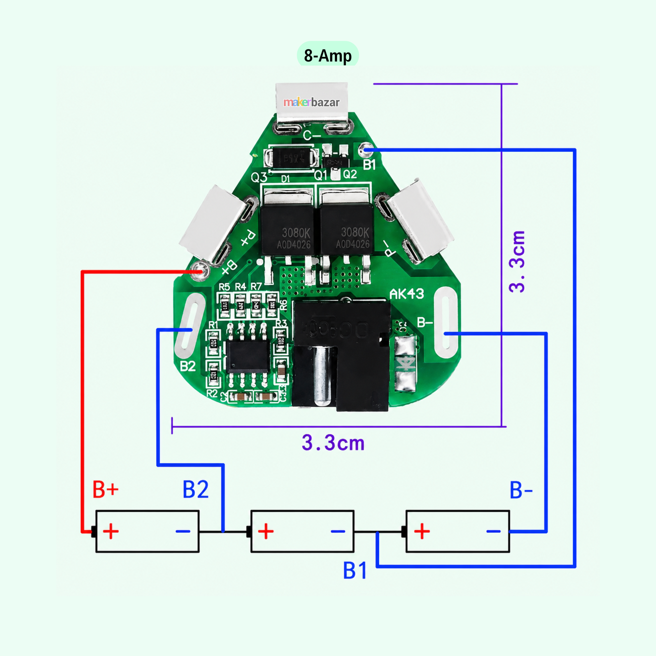 3S 12V BMS 18650 Lithium Battery Protection Board for Cordless Hand-Drill Machine