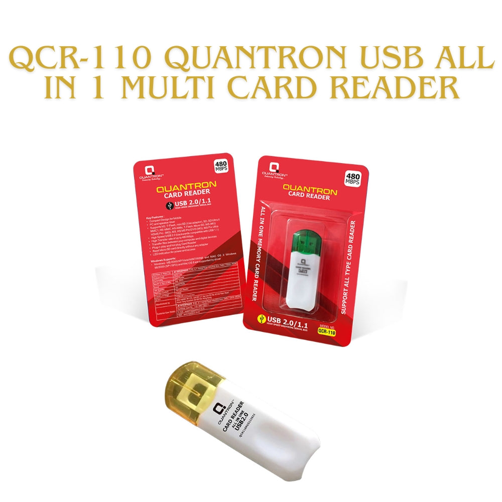 Quantron: QCR USB Memory Card Readers for Mobile/Desktop