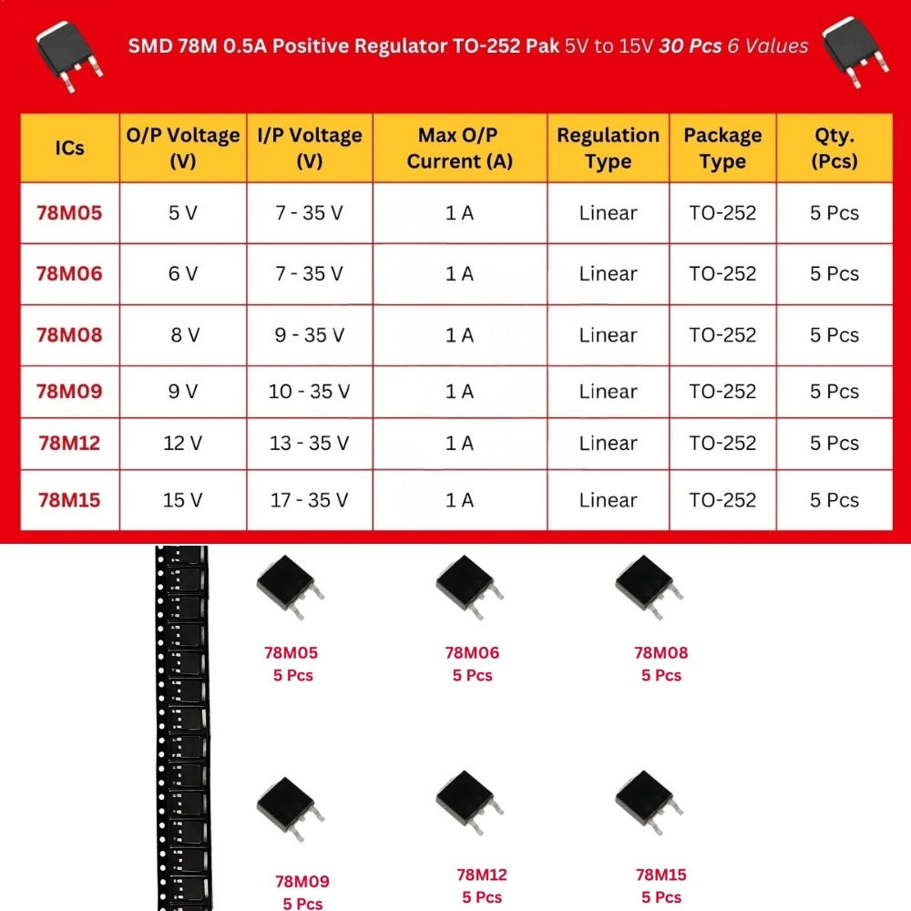SMD 78 Linear Positive Voltage Regulator