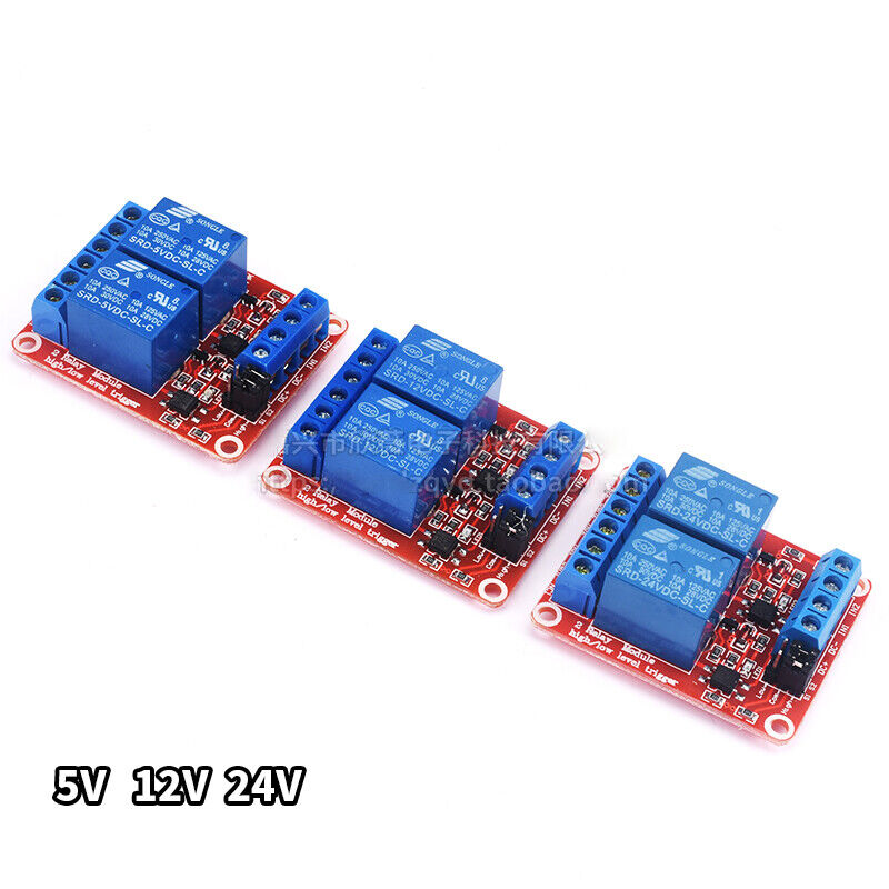 Red Relay Board Module with High/Low Level Trigger Optocoupler