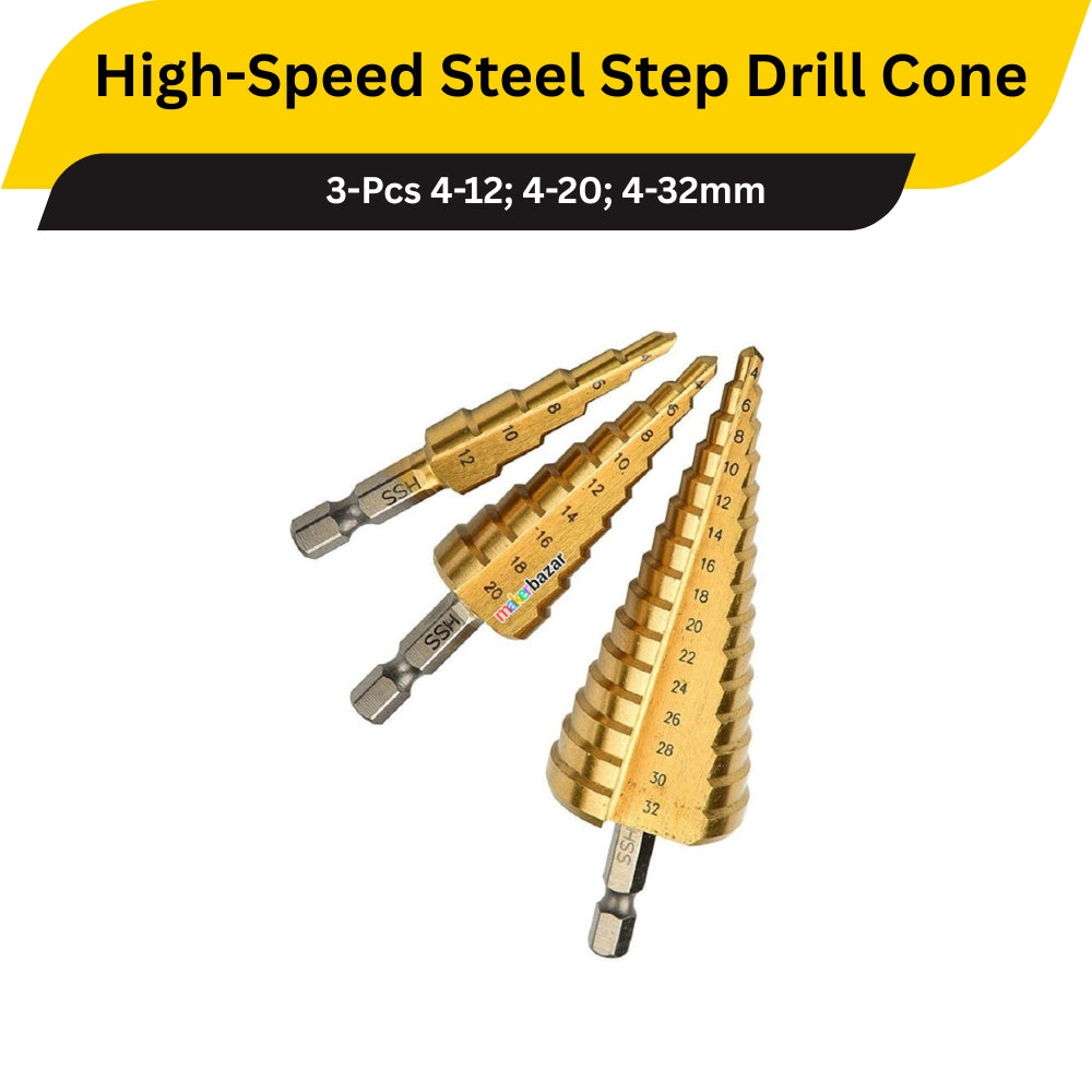 High-Speed Steel Step Drill Cone