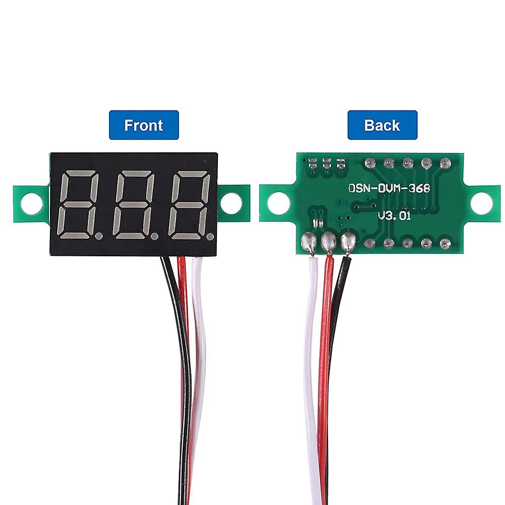 0.36in 30v 3-Wire 3-Digit DC Voltmeter Gauge Tester Module