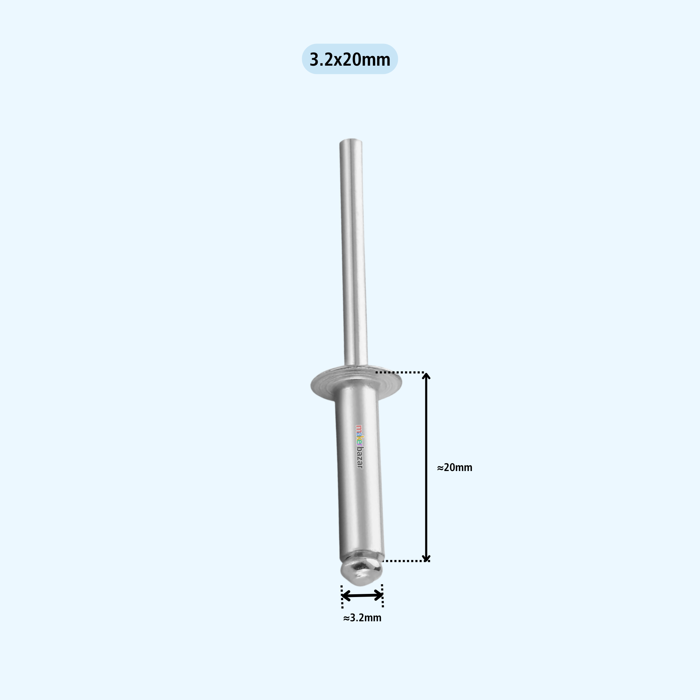 3.2mm Aluminium Blind Pop Rivets