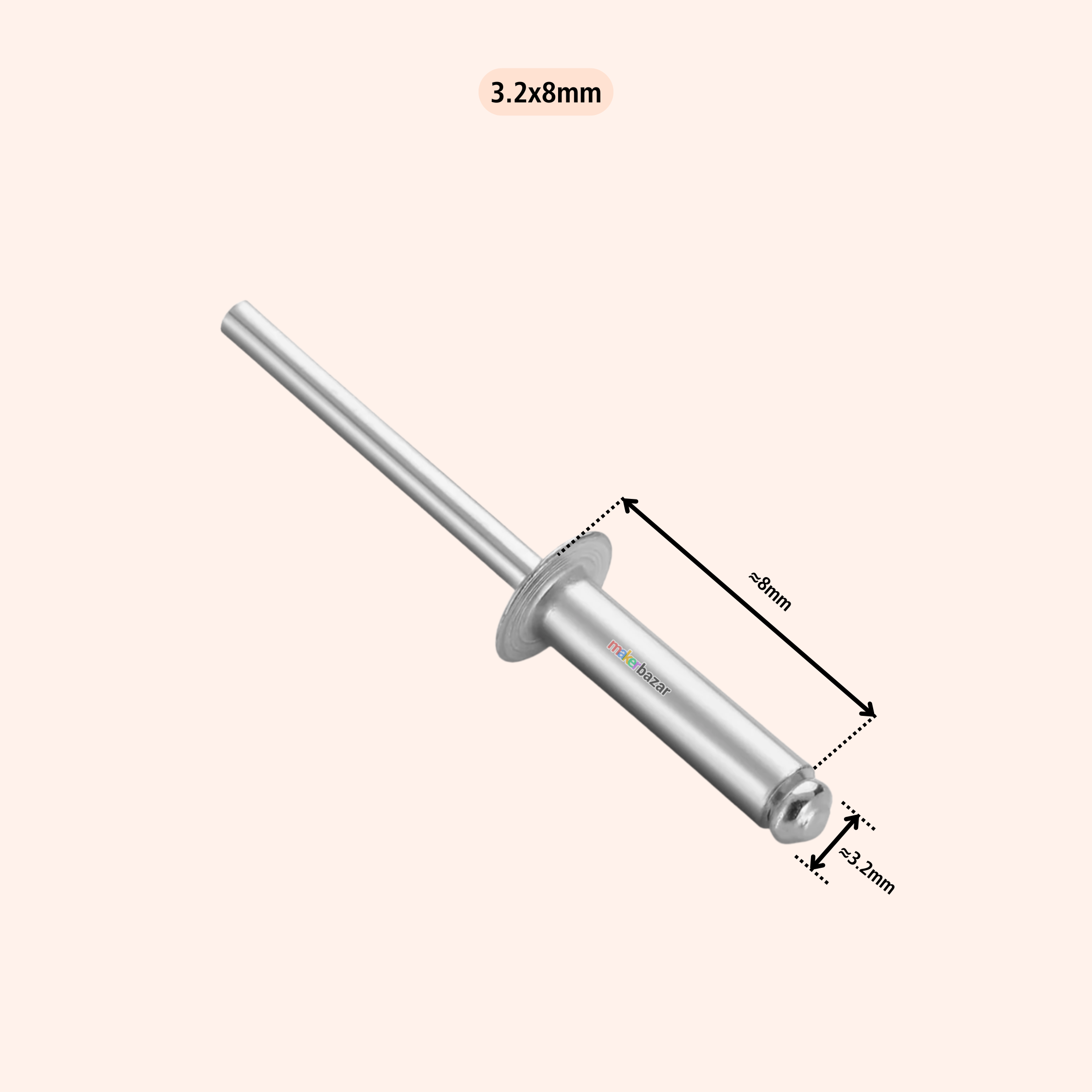 3.2mm Aluminium Blind Pop Rivets