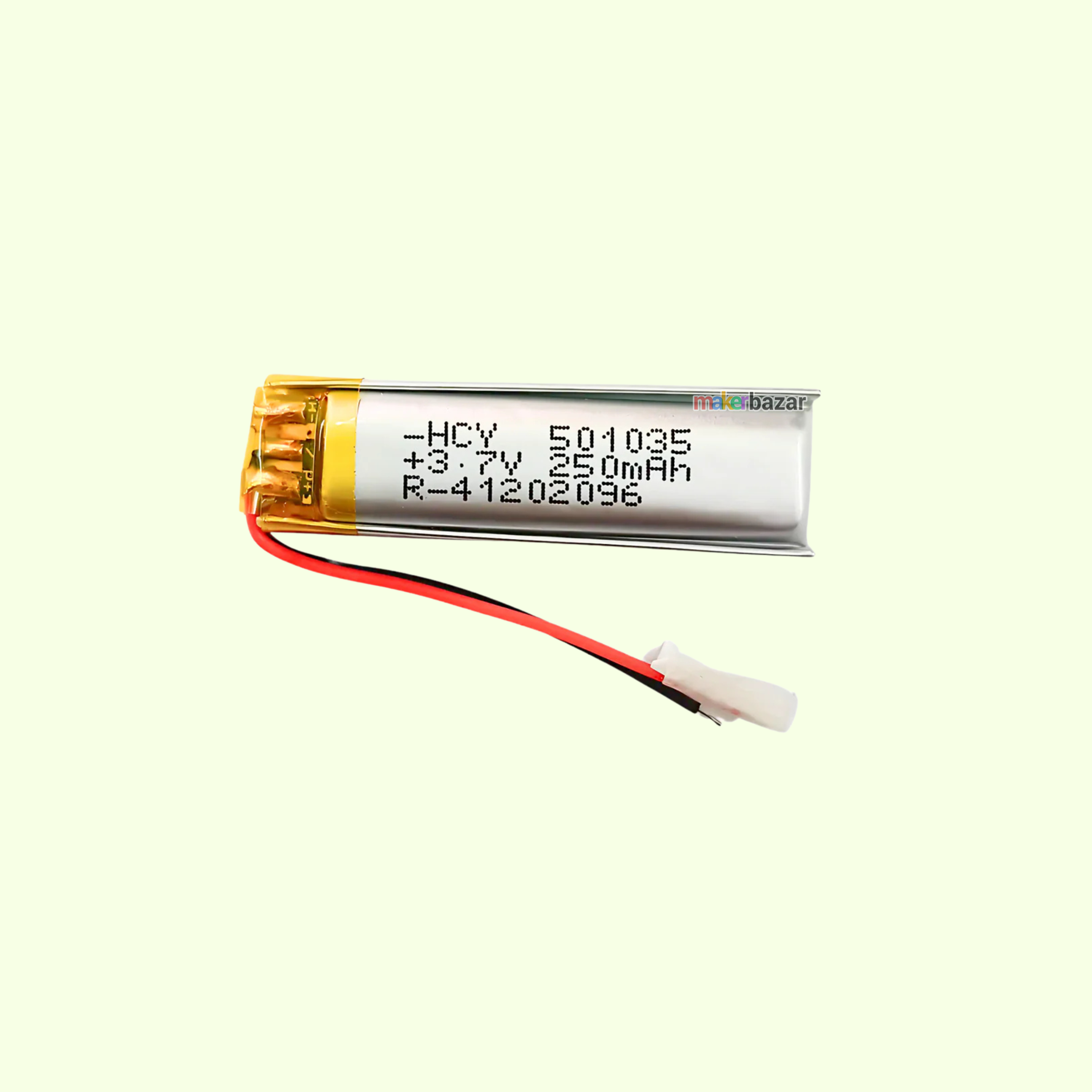 3.7V 250mAh LiPo Battery Single Cell Lithium Polymer