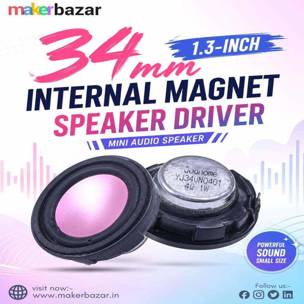 34mm 1.3-inch Internal Magnet Speaker Driver Mini Audio Speaker