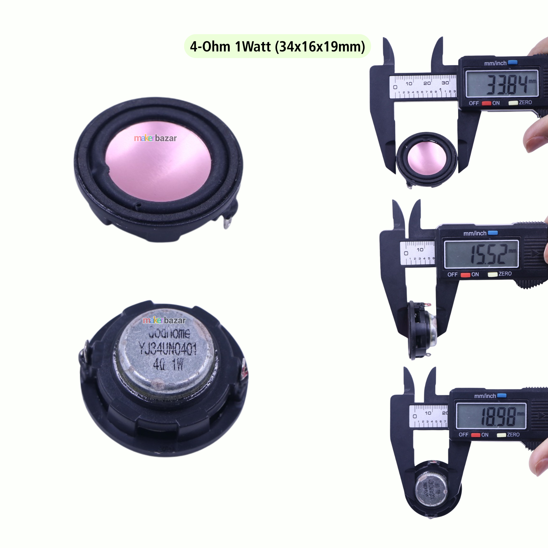 34mm 1.3-inch Internal Magnet Speaker Driver Mini Audio Speaker