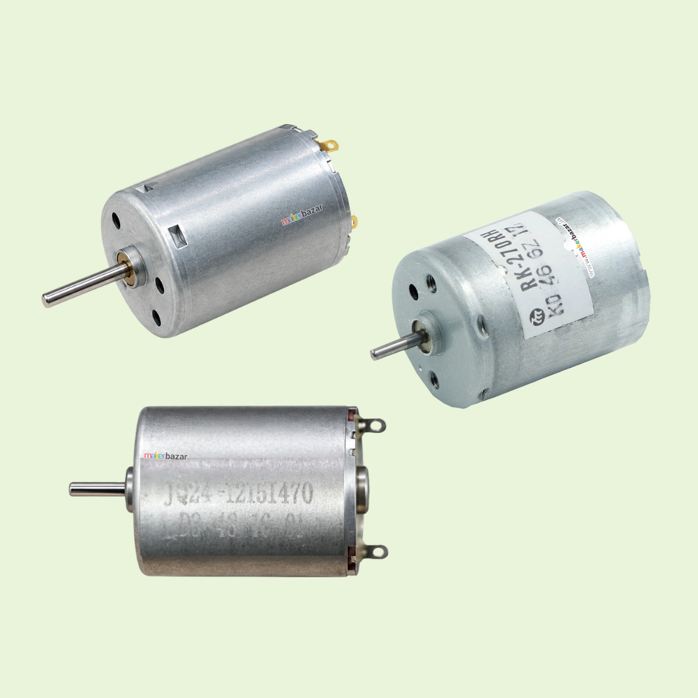 34x24mm Sealed High Speed & Low Torque Round DC Motor - 6V/12V