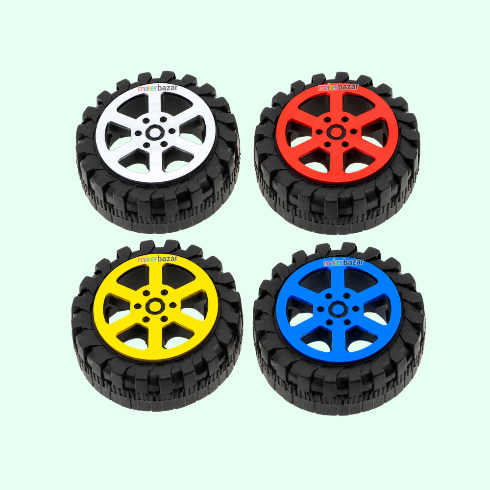 35x13mm DIY RC Toy Car Plastic Wheel Black Mini Robot Car Wheel