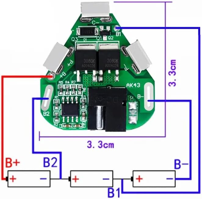 3S 12V BMS 18650 Lithium Battery Protection Board for Cordless Hand-Drill Machine