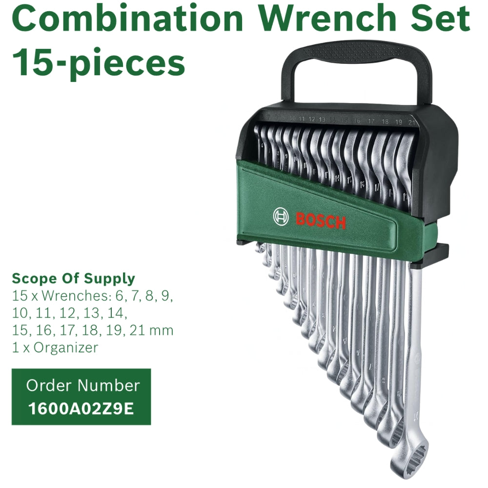 Bosch Universal Wrench Set Chrome Vanadium Combination Spanners