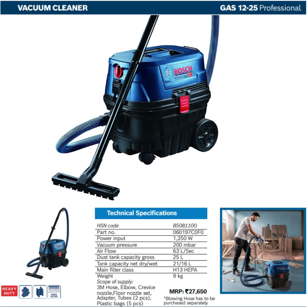 Bosch GAS-Series Professional Vacuum Cleaners