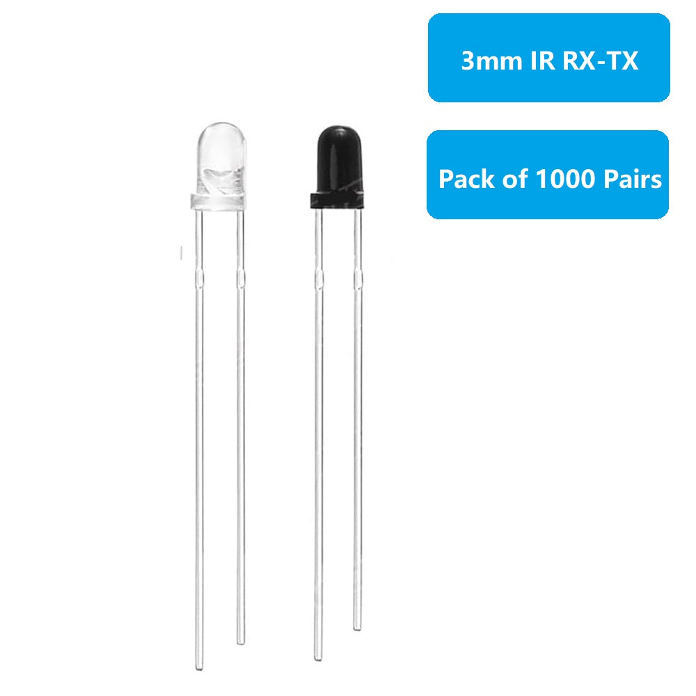 IR Receiver & Transmitter LED Pair (Round Head)
