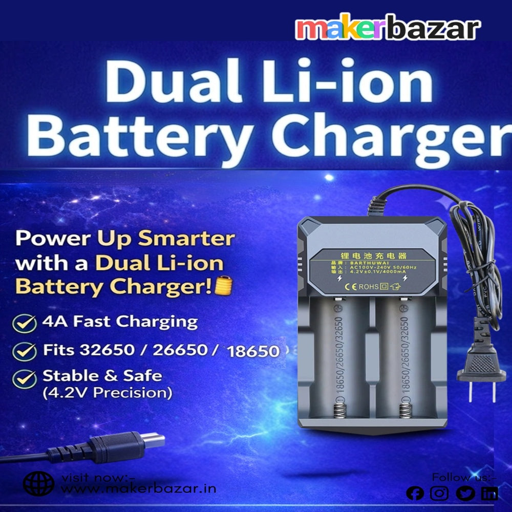 4.2V MS-T650 18650 32700 32650 Dual Li-ion Battery Charger