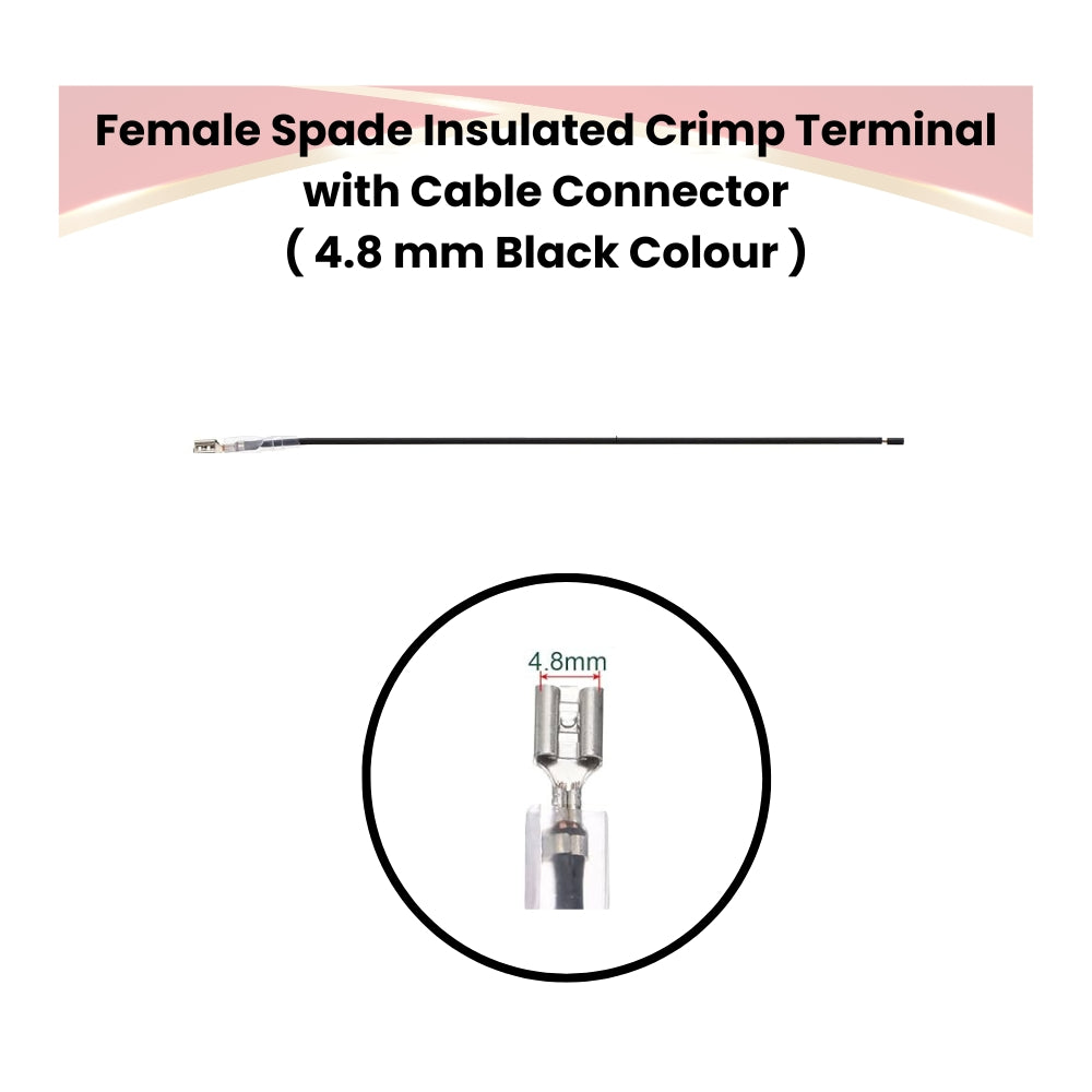 Female Spade Insulated Crimp Terminal with Cable Connector