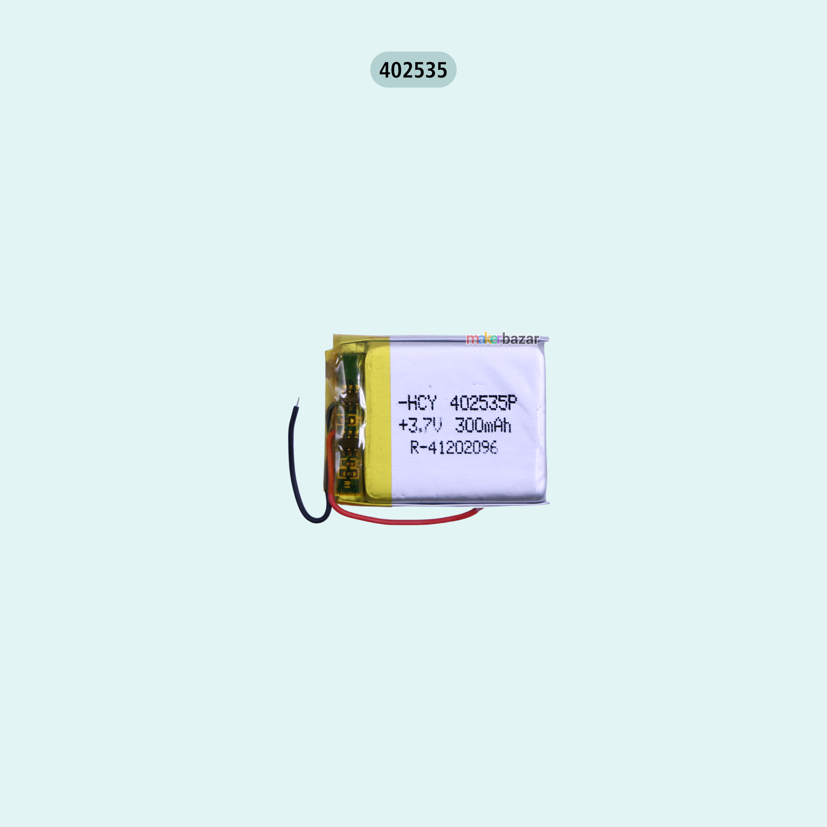 Generic: 3.7V 300mah Lipo Battery - Single Cell Lithium Polymer Battery