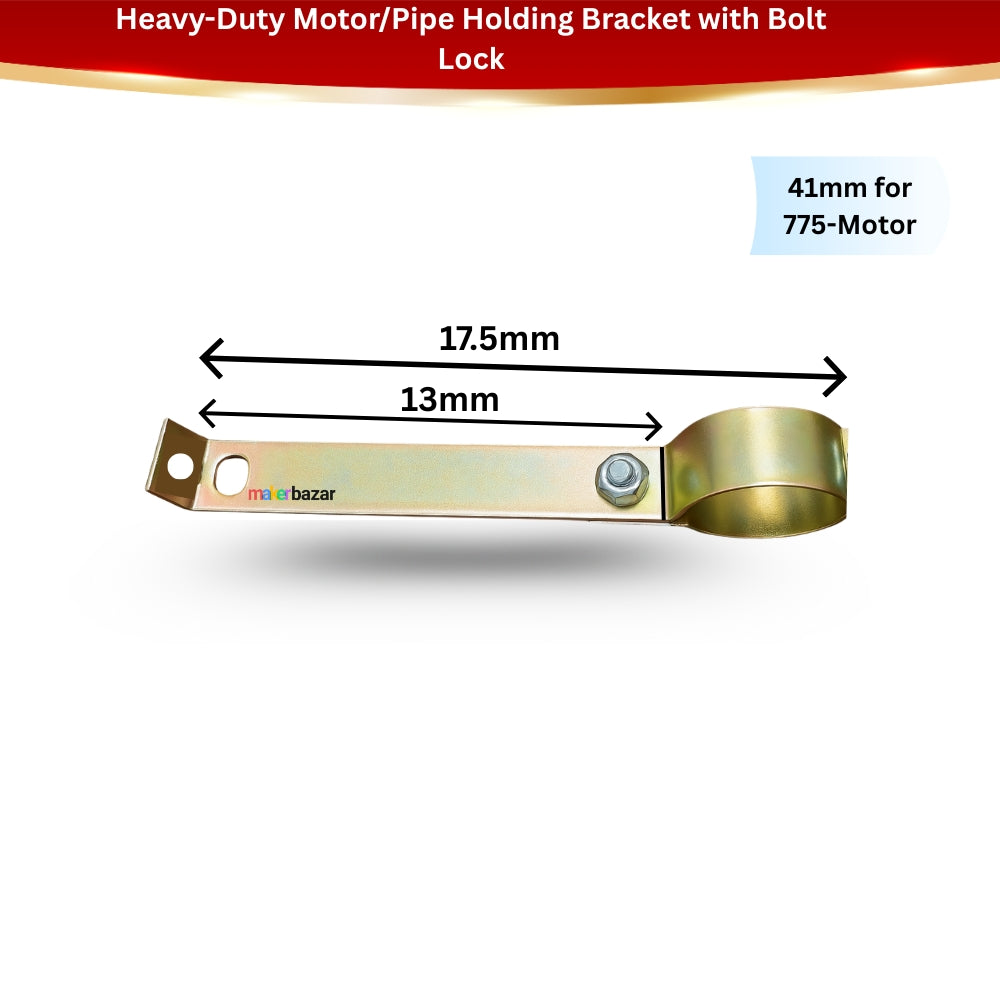 Heavy-Duty Motor/Pipe Holding Bracket with Bolt Lock