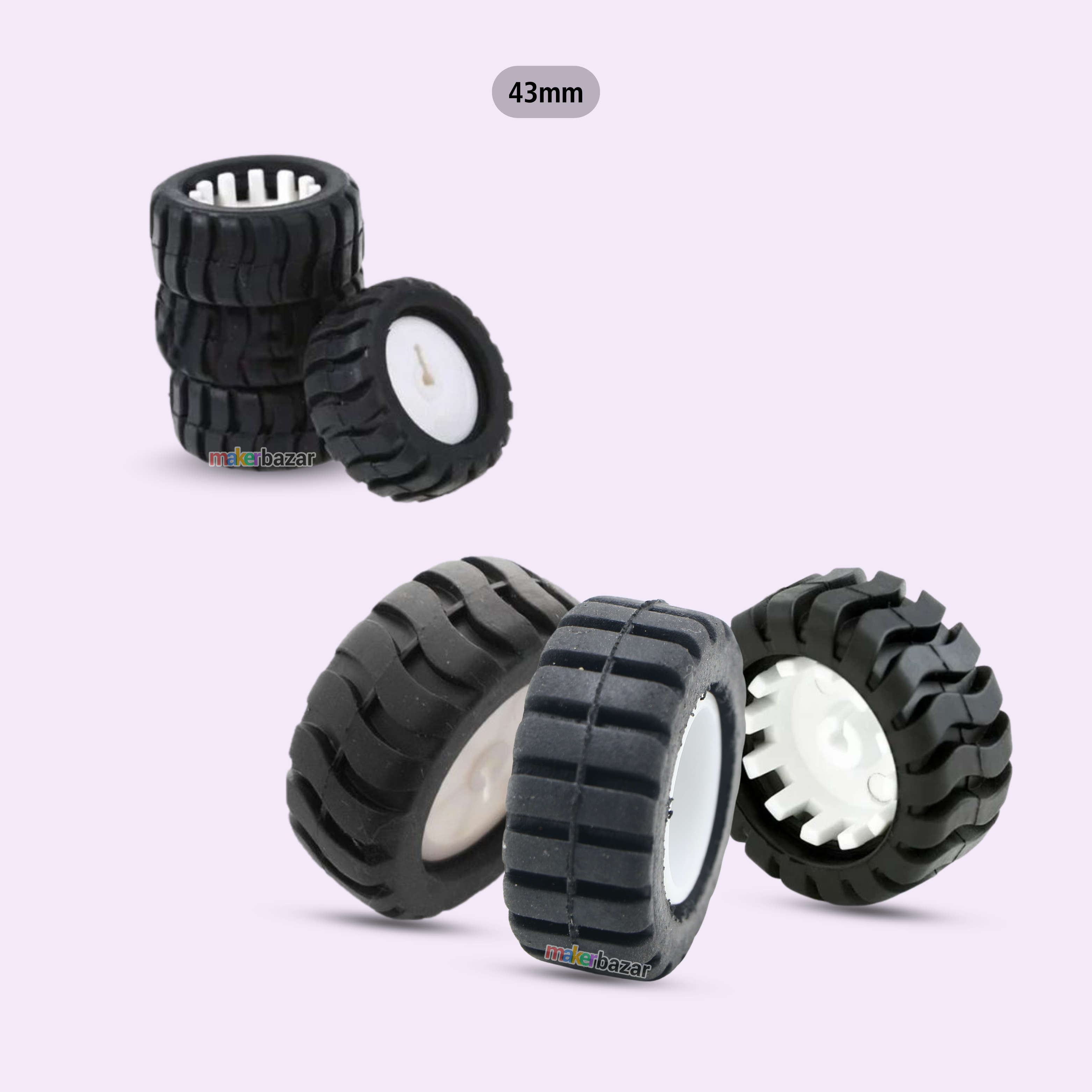Rubber Wheel Tyre for N20 Gear Motor