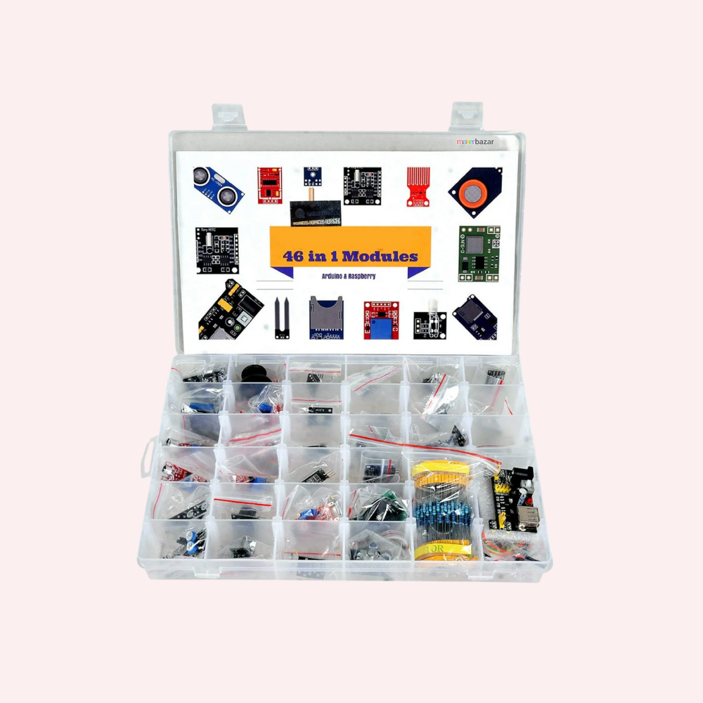 45/46 In 1 Sensor Kit For Arduino Uno R3, Mega 2560, Raspberry Pi (37 In 1 + Additional Modules)
