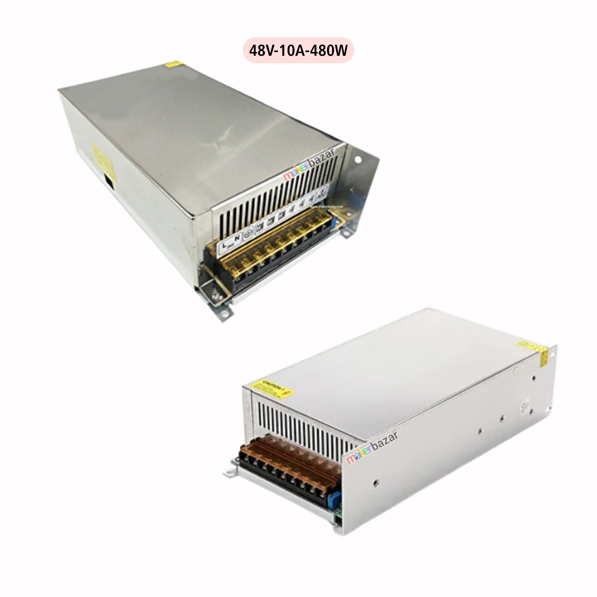 48Volt DC Switch Mode Power Supply (SMPS) Rectangular Metal Casing