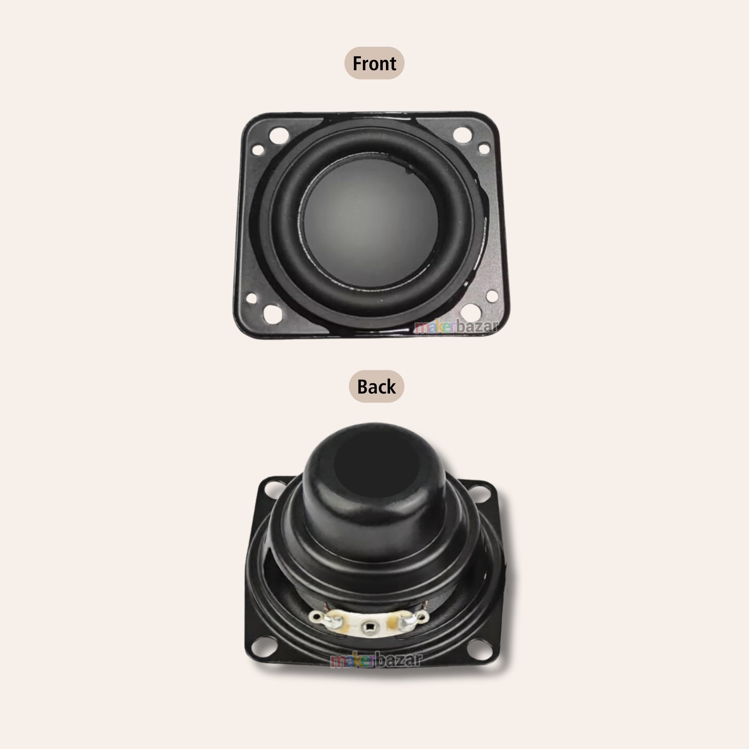 48mm Square Internal Magnet Speaker