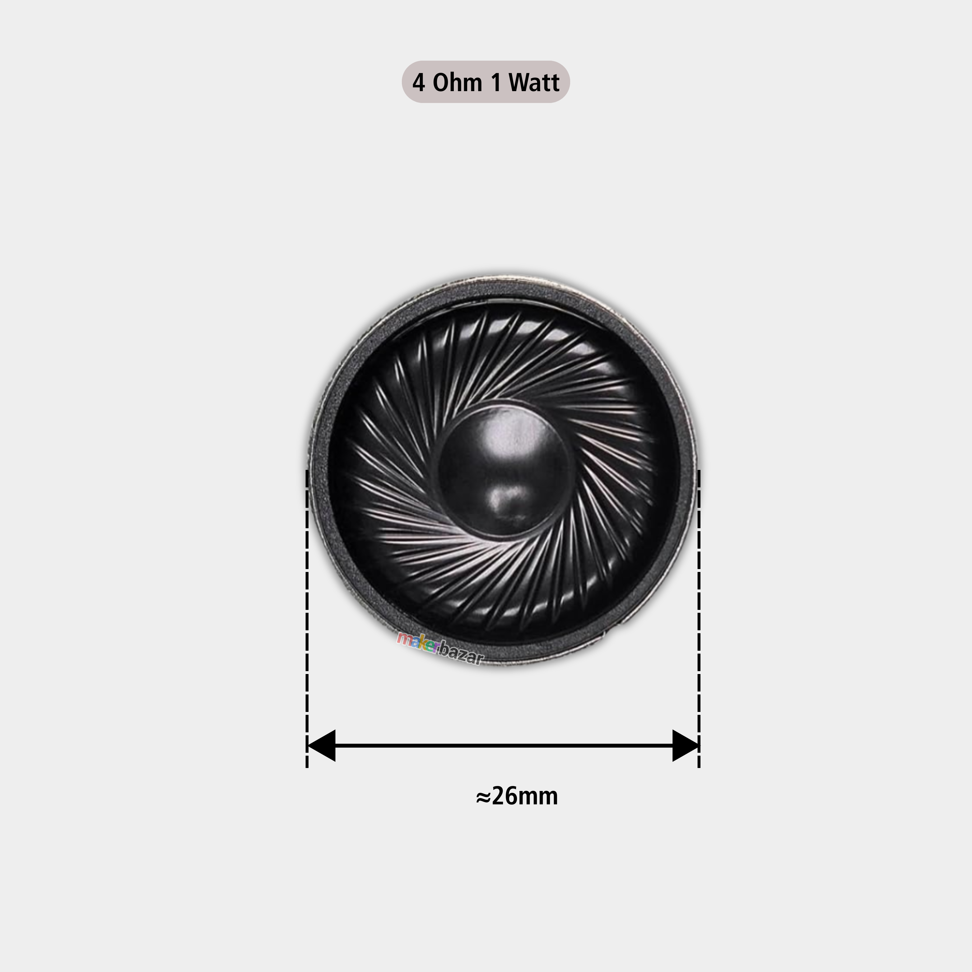 26mm Mini Toy Speaker Metal-Shell Internal Magnet