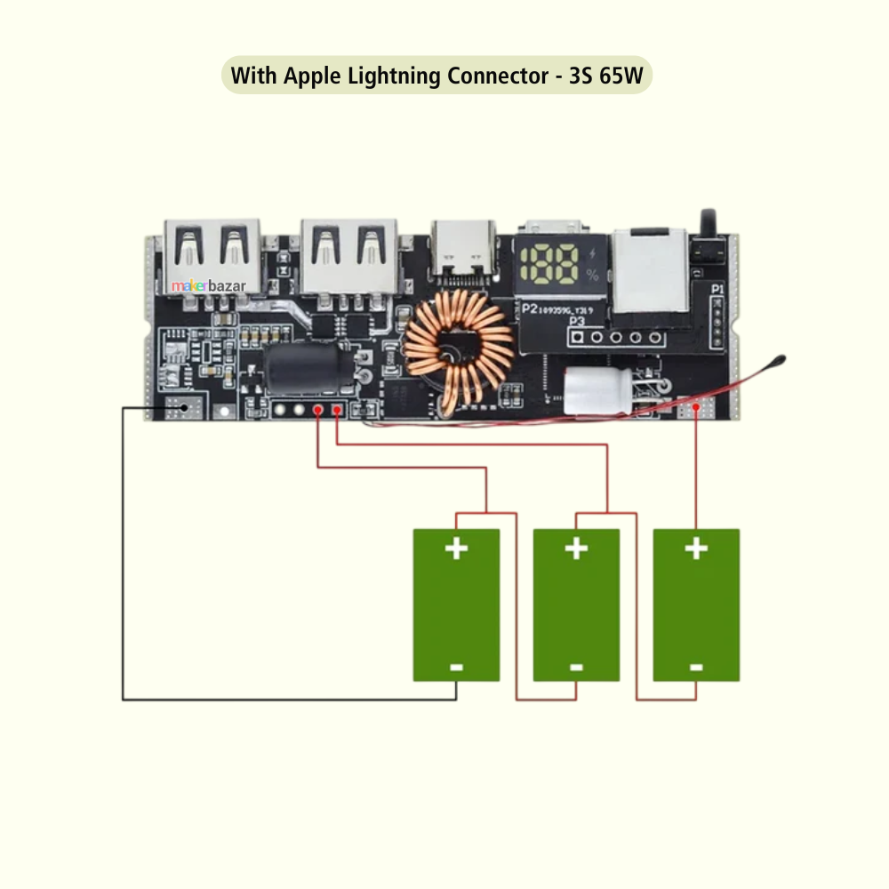 3S/4S/5S 65W 100W 4/6 Port Two Way Fast Charging Power Bank Module Circuit Board