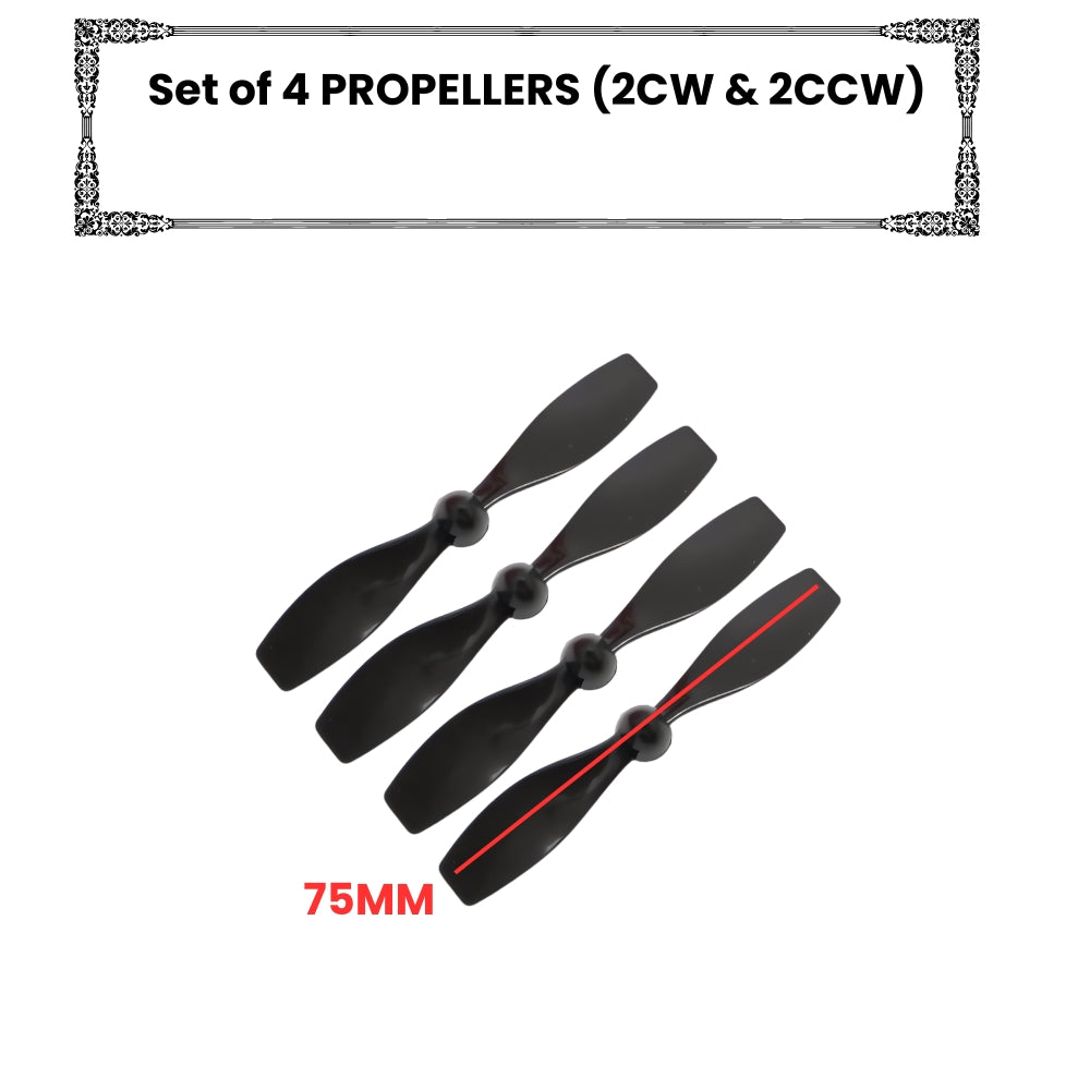 2.0mm 75mm Two-Blade Mini Propeller Coreless Drone Motor Fan