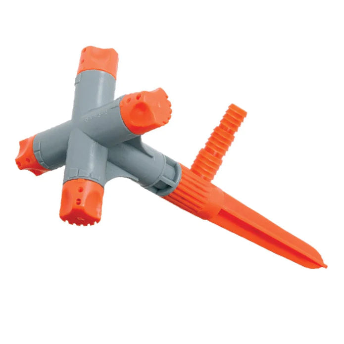 360° Rotating Water Sprinkler with Ground Insertion Rod for Garden