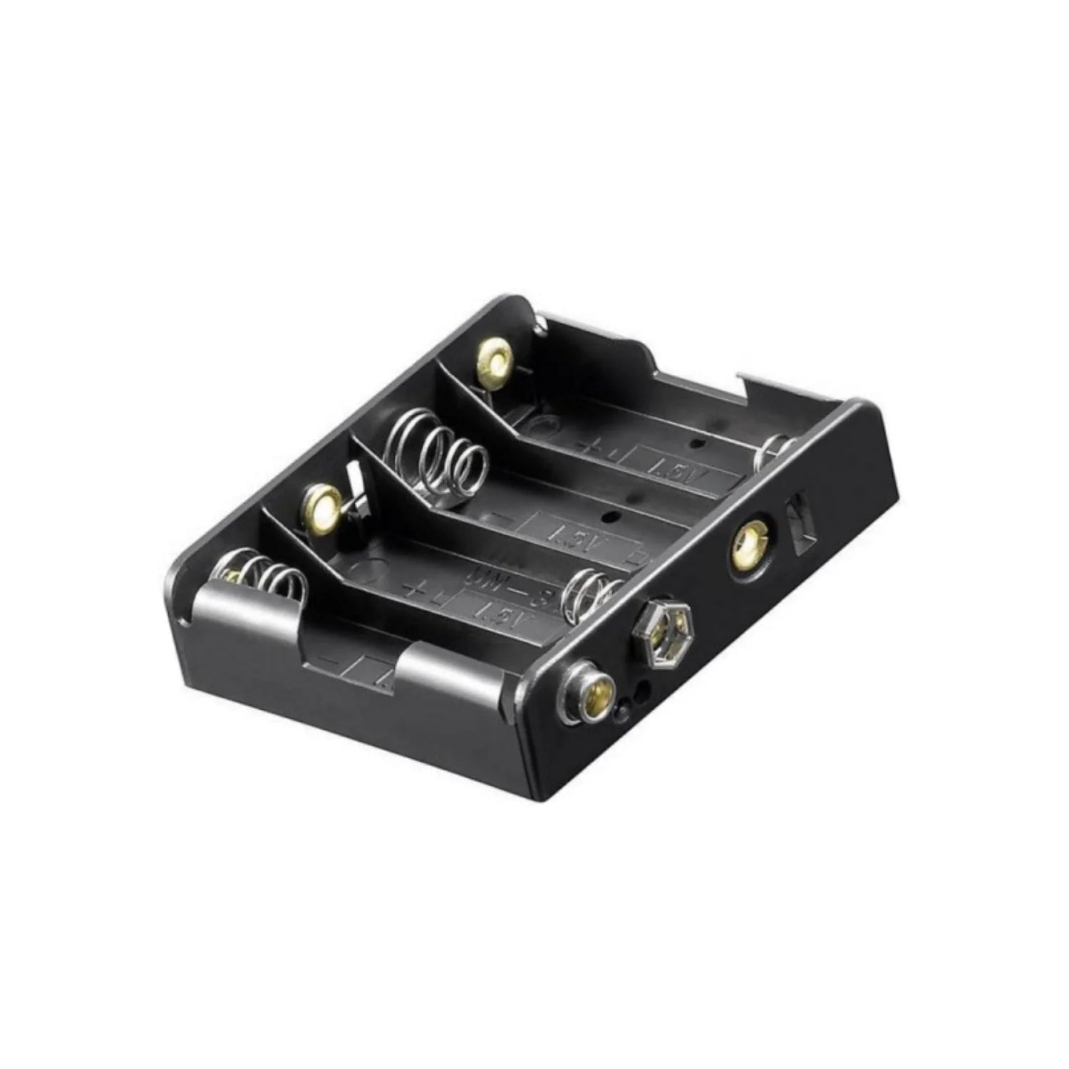 AA Cell Holder Plastic Battery Case with Standard Snap Connector